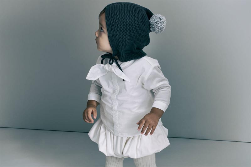 knit bonnet 3 sumi | ギフト・スタイ・出産祝いのMARLMARL（マール