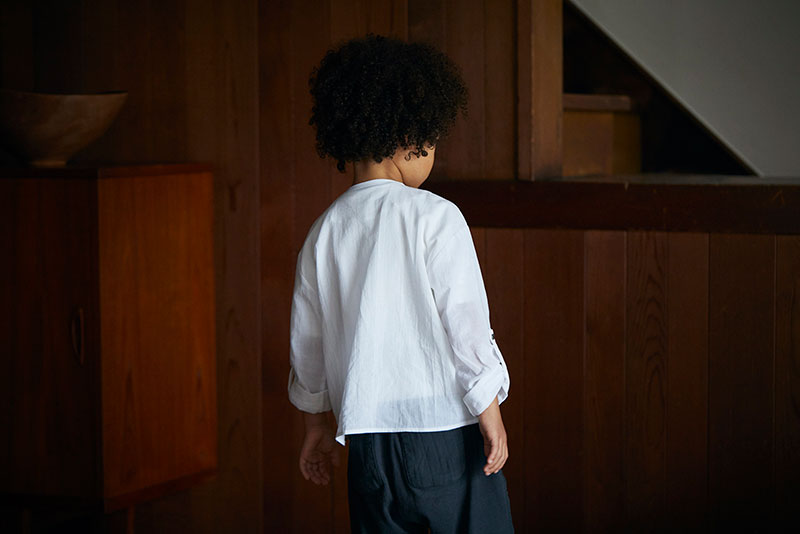 【新品未使用】blouses 1 shirring white MARLMARL MARLMARL（マールマール） blouses babyサイズ 長袖ブラウス
