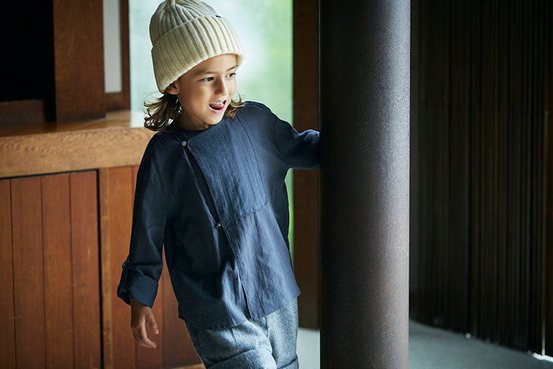 shirts 3 bosom navy | ギフト・スタイ・出産祝いのMARLMARL