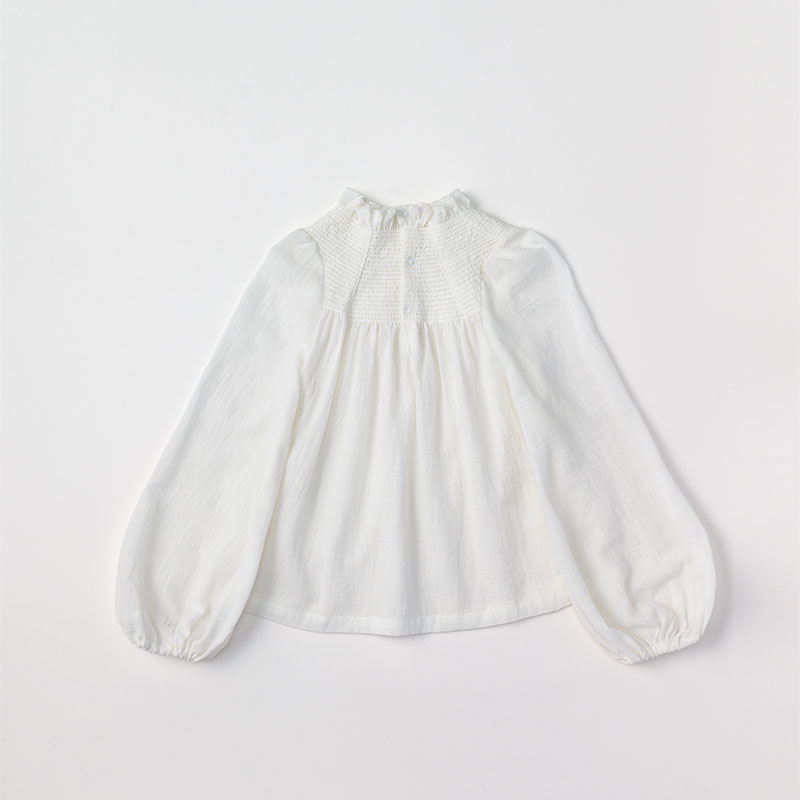 blouses 1 shirring white | ギフト・スタイ・出産祝いのMARLMARL 