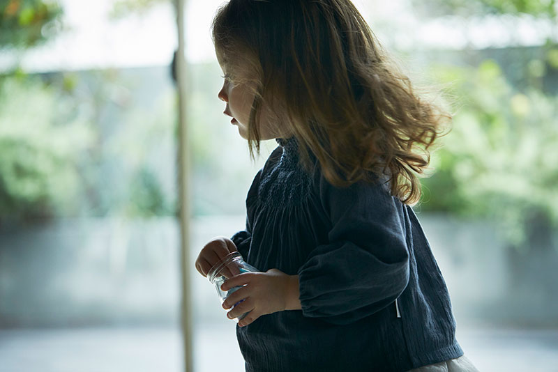 トップス blouses 3 shirring navy MARLMARL blouses 3 shirring navy | ギフト・スタイ・出産祝いのMARLMARL