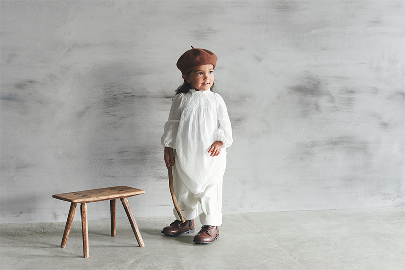 dress 1 shirring white | ギフト・スタイ・出産祝いのMARLMARL