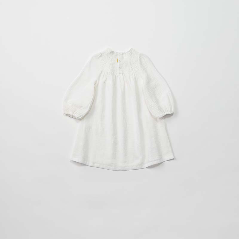 dress 1 shirring white | ギフト・スタイ・出産祝いのMARLMARL