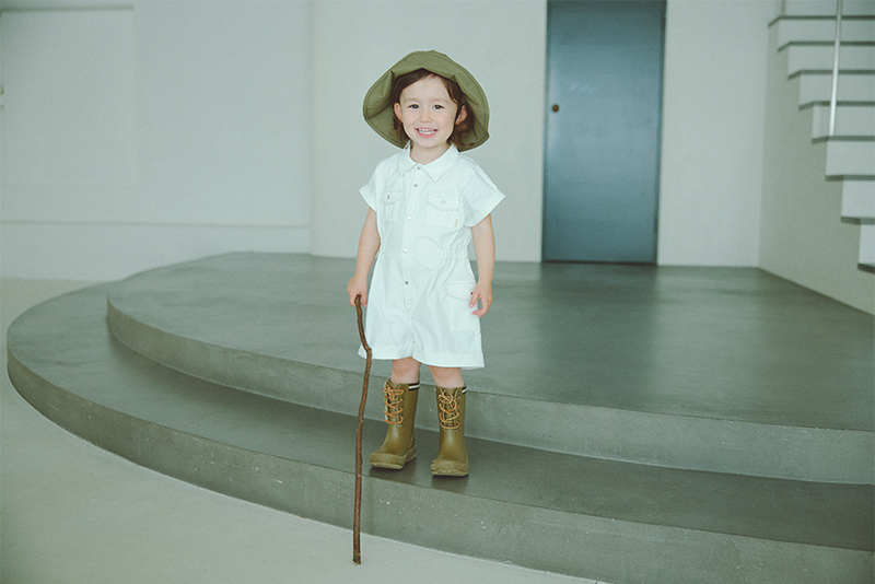 safari jumpsuits white | ギフト・スタイ・出産祝いのMARLMARL