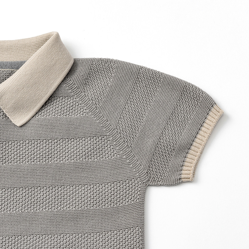 knit polo rompers nezu | ギフト・スタイ・出産祝いのMARLMARL