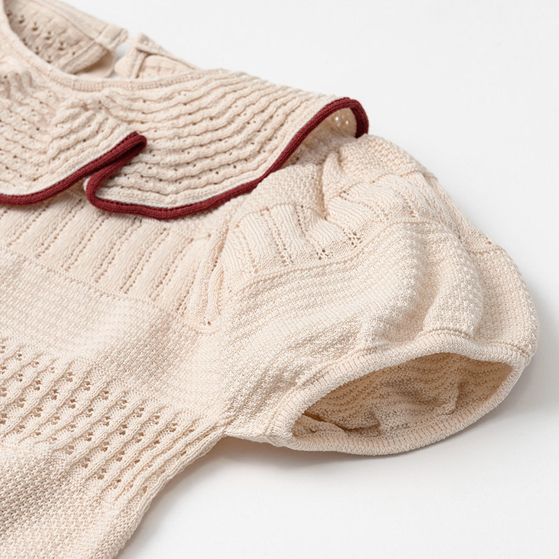 knit frill blouses beni | ギフト・スタイ・出産祝いのMARLMARL